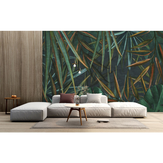 Panoramic Wallpaper - Wall Mural - Tropical leaves