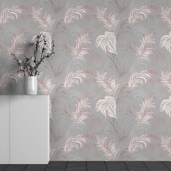 Panoramic Wallpaper - Wall Mural - Tropical Leaves Pattern