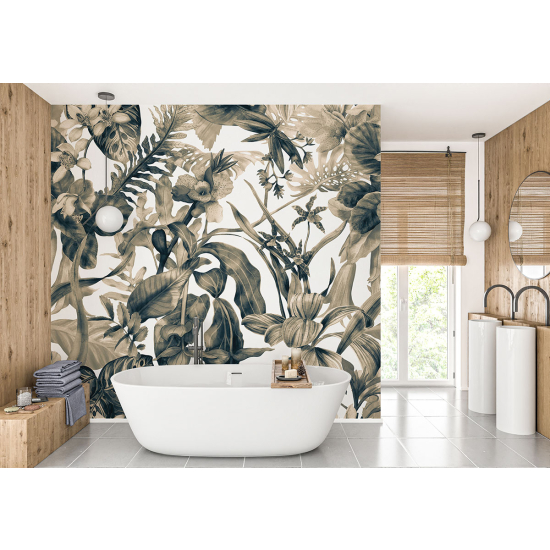 Panoramic Wallpaper - Wall Mural - Tropical plants