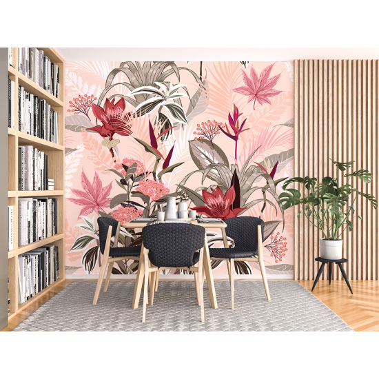 Panoramic Wallpaper - Wall Mural - Tropical Plants