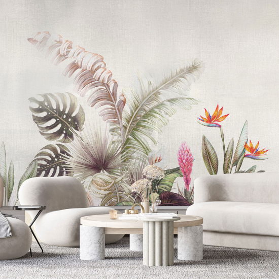 Panoramic Wallpaper - Wall Mural - Tropical Plants