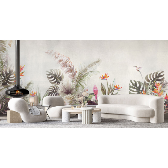 Panoramic Wallpaper - Wall Mural - Tropical Plants