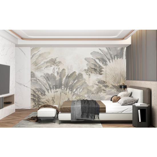 Panoramic Wallpaper - Wall Mural - Tropical plants