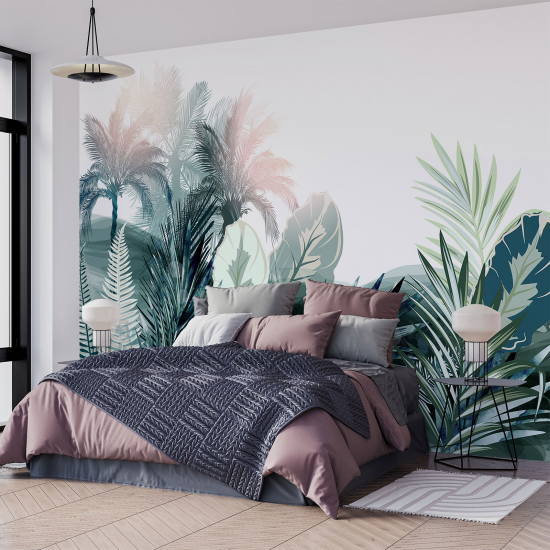 Panoramic Wallpaper - Wall Mural - Tropical plants