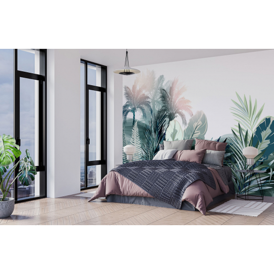 Panoramic Wallpaper - Wall Mural - Tropical plants