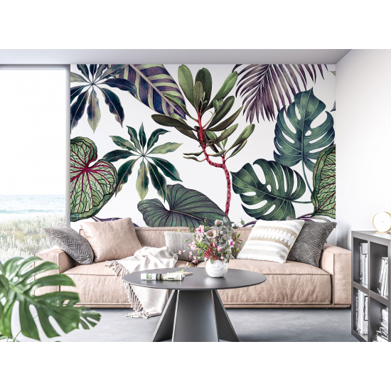 Panoramic Wallpaper - Wall Mural - Tropical Plants