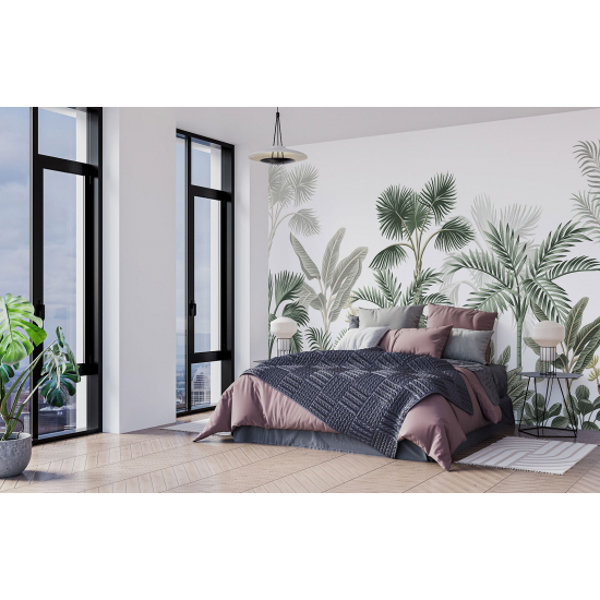 Panoramic Wallpaper - Wall Mural - Tropical plants