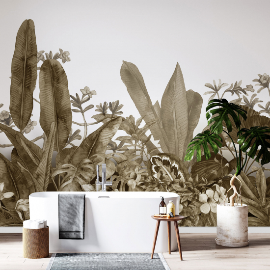 Panoramic Wallpaper - Wall Mural - Tropical plants