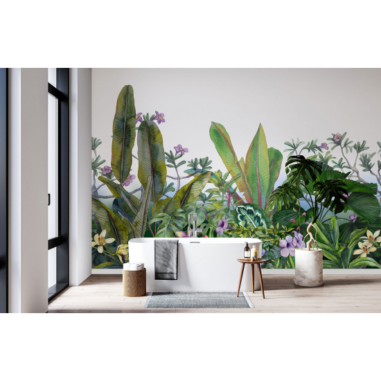 Panoramic Wallpaper - Wall Mural - Tropical plants