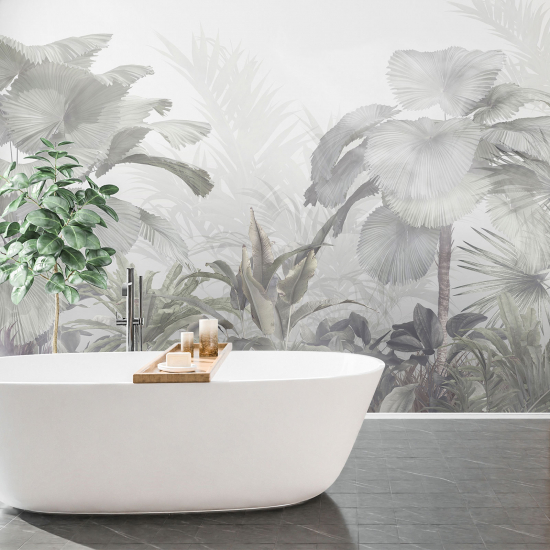 Panoramic Wallpaper - Wall Mural - Tropical plants