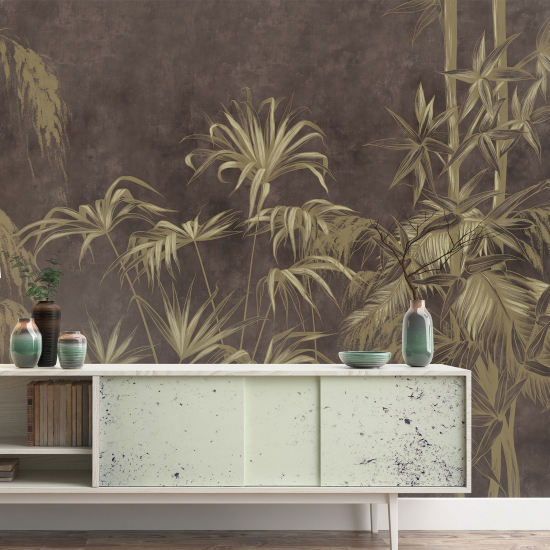 Panoramic Wallpaper - Wall Mural - Tropical plants