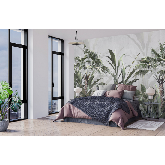 Panoramic Wallpaper - Wall Mural - Tropical plants