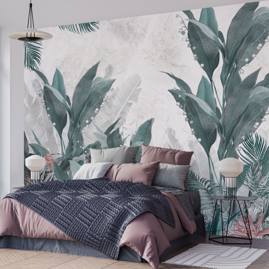 Panoramic Wallpaper - Wall Mural - Tropical plants