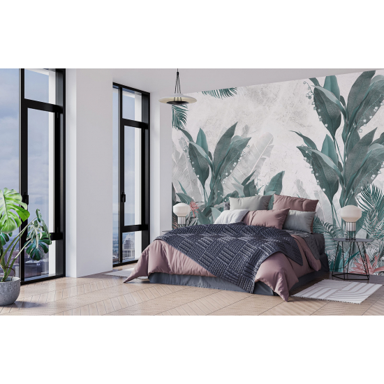 Panoramic Wallpaper - Wall Mural - Tropical plants