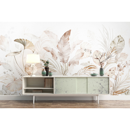 Panoramic Wallpaper - Wall Mural - Tropical plants