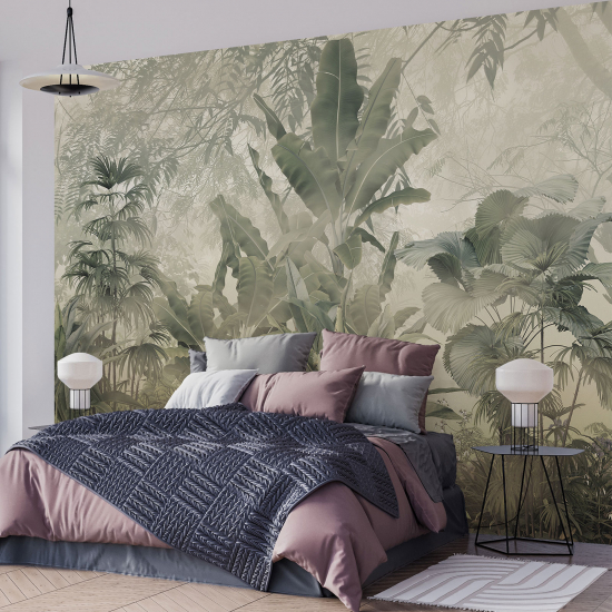 Panoramic Wallpaper - Wall Mural - Tropical plants