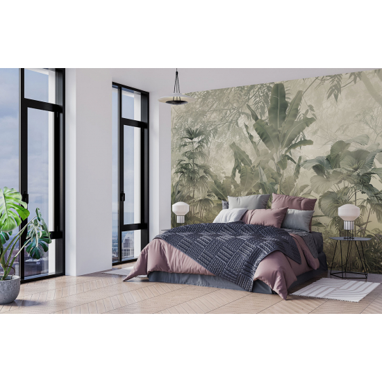 Panoramic Wallpaper - Wall Mural - Tropical plants