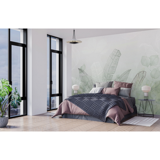 Panoramic Wallpaper - Wall Mural - Tropical plants