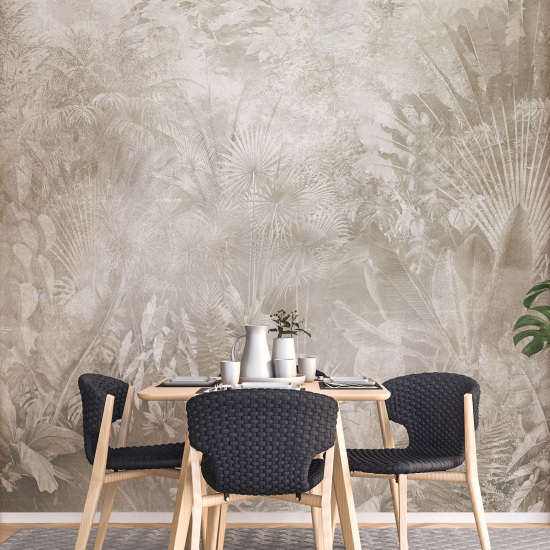 Panoramic Wallpaper - Wall Mural - Tropical plants