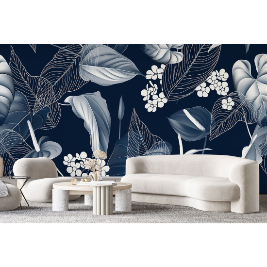 Panoramic Wallpaper - Wall Mural - Tropical plants