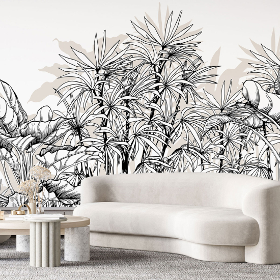 Panoramic Wallpaper - Wall Mural - Tropical plants