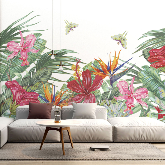 Panoramic Wallpaper - Wall Mural - Tropical plants