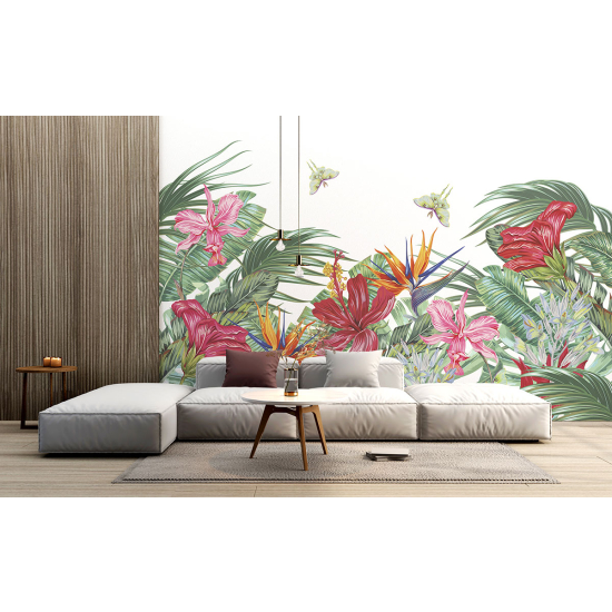 Panoramic Wallpaper - Wall Mural - Tropical plants