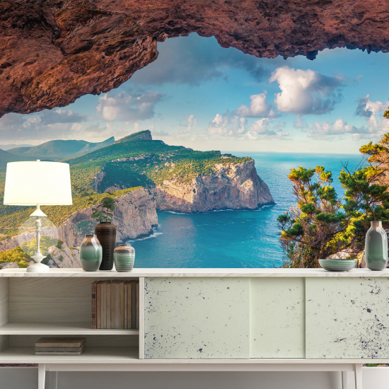 Panoramic Wallpaper - Wall Mural - View of Cap Caccia