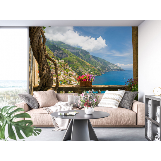 Panoramic Wallpaper - Wall Mural - View of Positano Italy