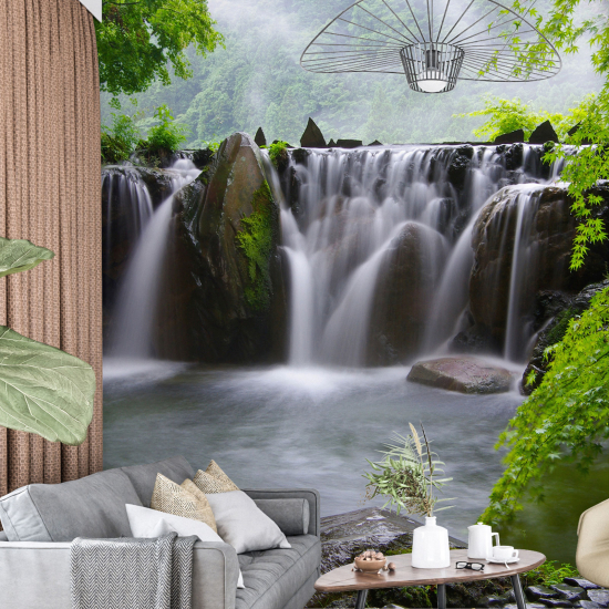 Panoramic Wallpaper - Wall Mural - Waterfall