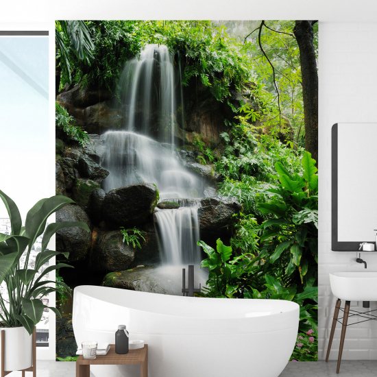 Panoramic Wallpaper - Wall Mural - Waterfall