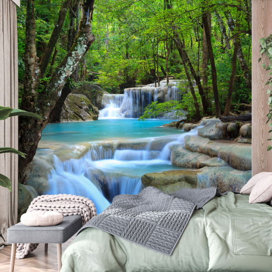 Panoramic Wallpaper - Wall Mural - Waterfall