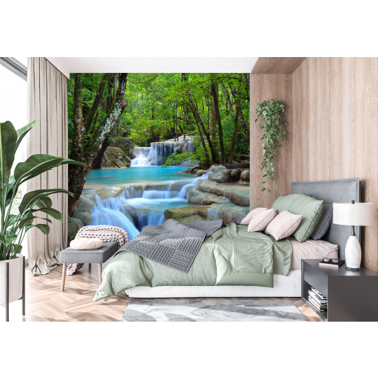 Panoramic Wallpaper - Wall Mural - Waterfall