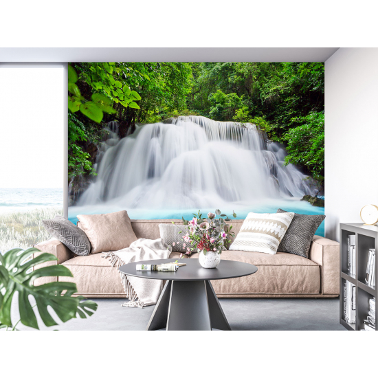 Panoramic Wallpaper - Wall Mural - Waterfall