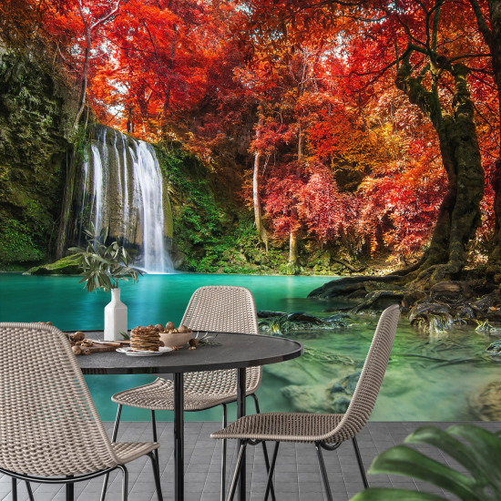 Panoramic Wallpaper - Wall Mural - Waterfall