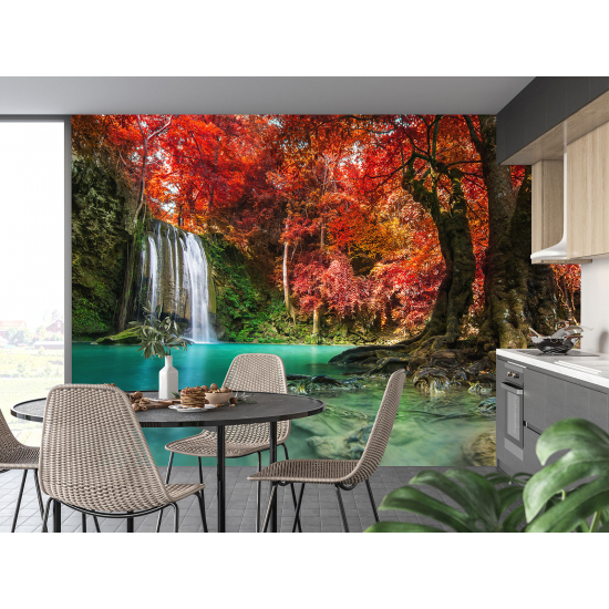 Panoramic Wallpaper - Wall Mural - Waterfall