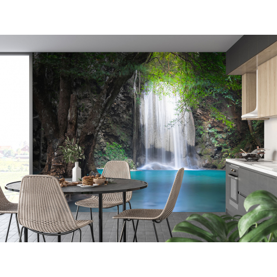 Panoramic Wallpaper - Wall Mural - Waterfall