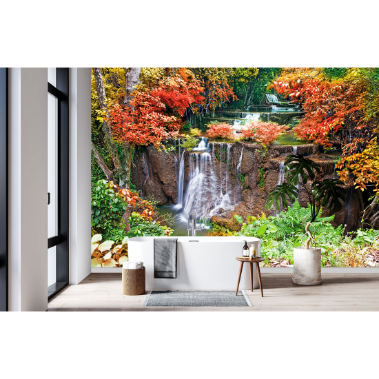 Panoramic Wallpaper - Wall Mural - Waterfalls