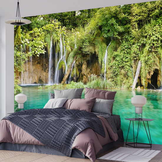 Panoramic Wallpaper - Wall Mural - Waterfalls