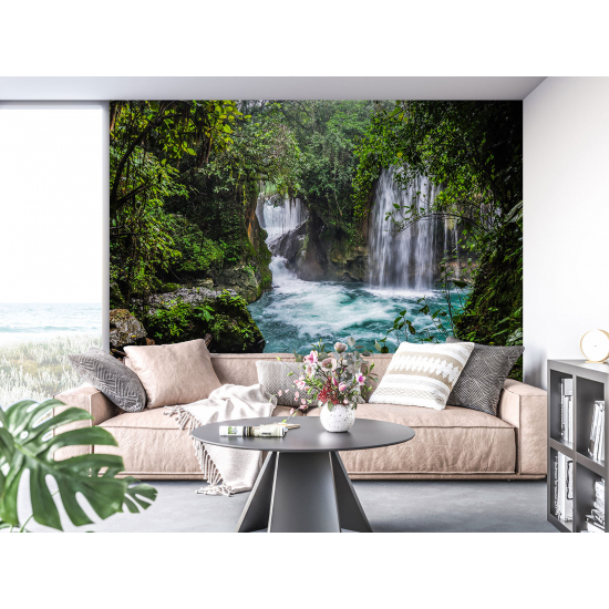 Panoramic Wallpaper - Wall Mural - Waterfalls