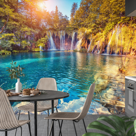 Panoramic Wallpaper - Wall Mural - Waterfalls