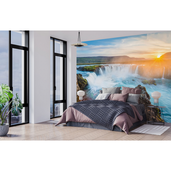 Panoramic Wallpaper - Wall Mural - Waterfalls