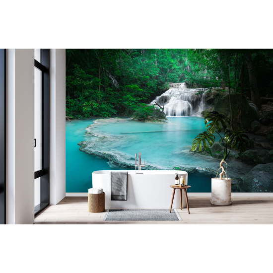 Panoramic Wallpaper - Wall Mural - Waterfalls