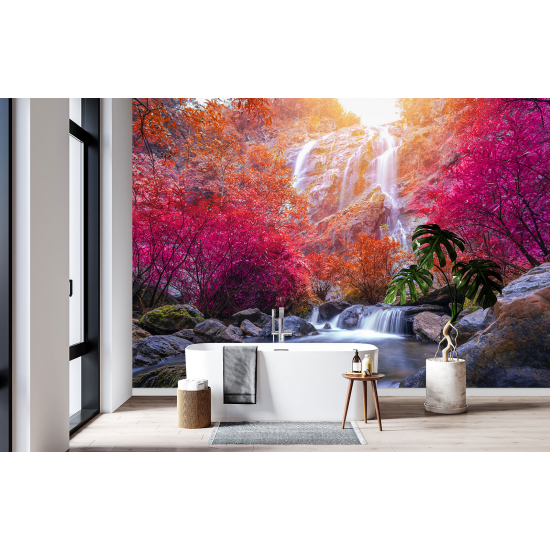 Panoramic Wallpaper - Wall Mural - Waterfalls