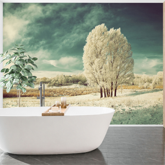 Panoramic Wallpaper - Wall Mural - Winter Landscape