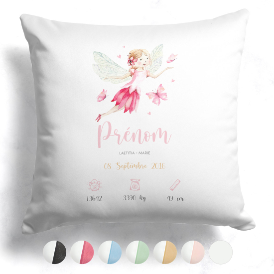 Personalized Baby Birth Pillow - Fairy