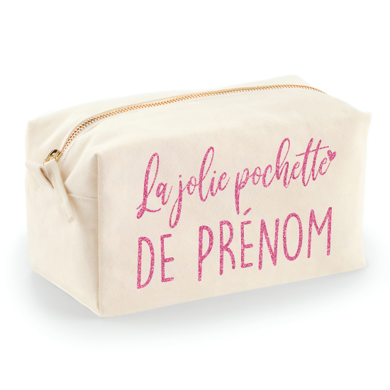 Personalized Canvas pencil case / pouch - The pretty name pouch