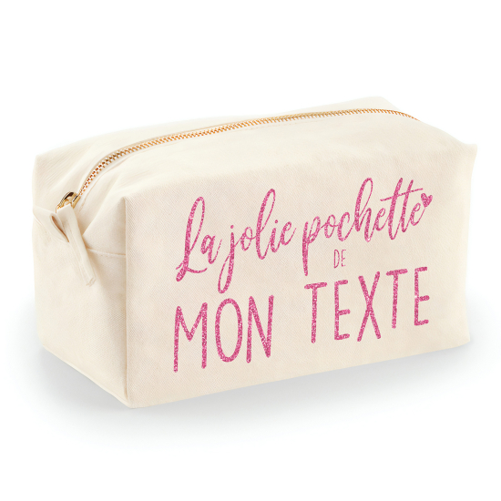 Personalized Canvas pencil case / pouch - The pretty text pouch