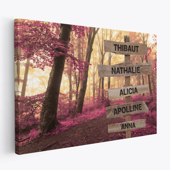 Personalized Canvas Print with Name - Forest