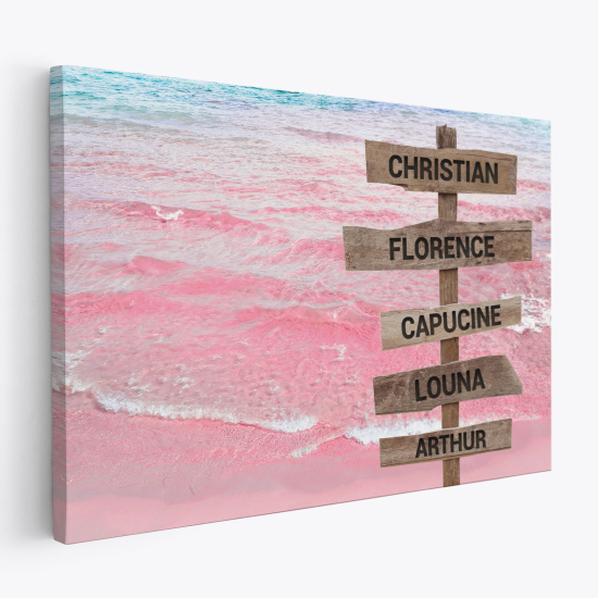 Personalized Canvas Print with Name - Sea